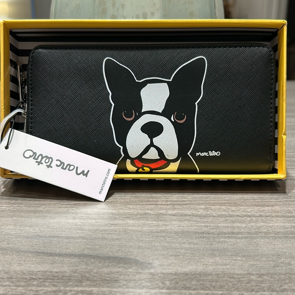 Marc Tetro Boston Terrier Wallet with Box